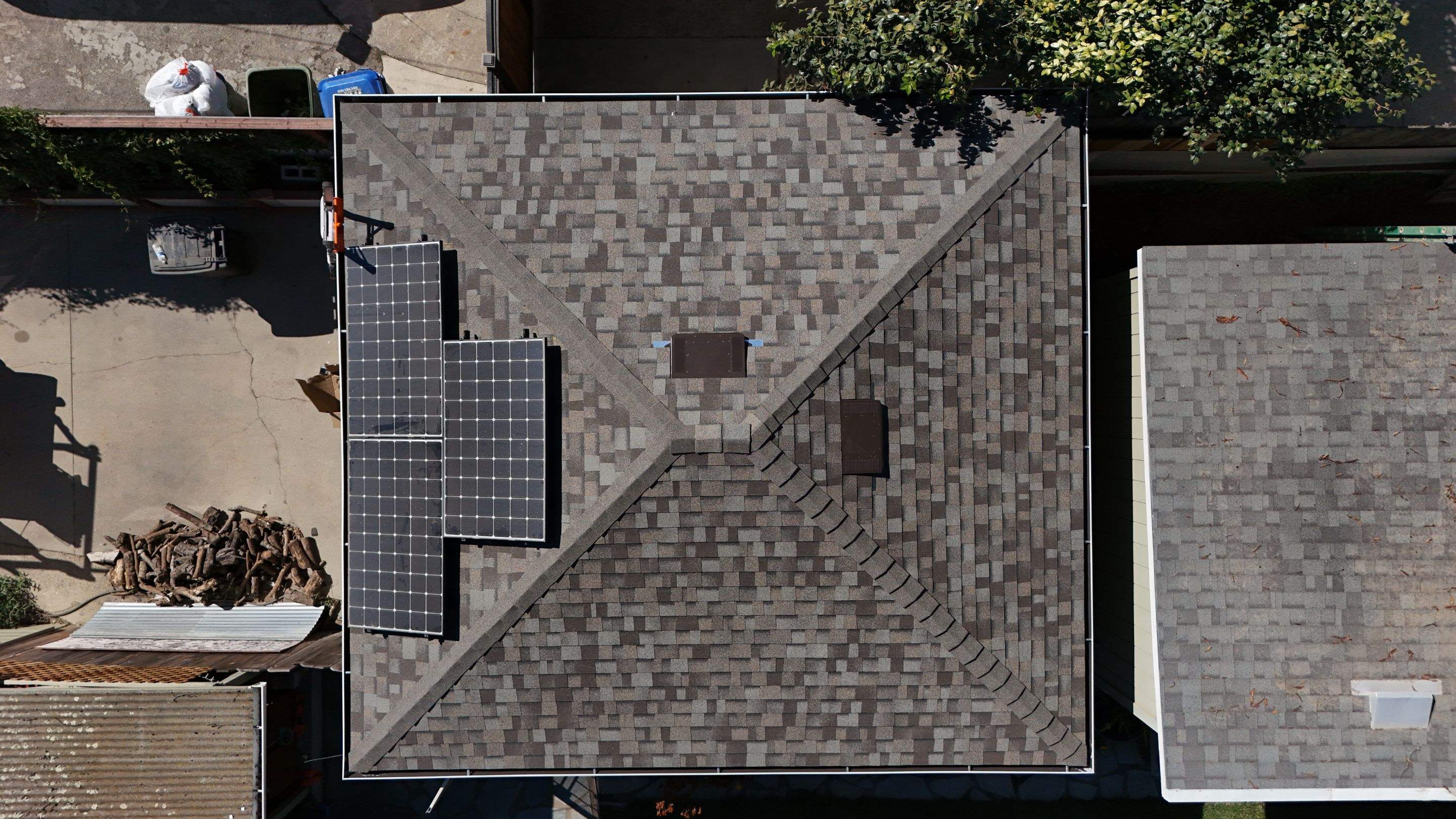 Duration Cool shingles roofline section Santa Cruz County